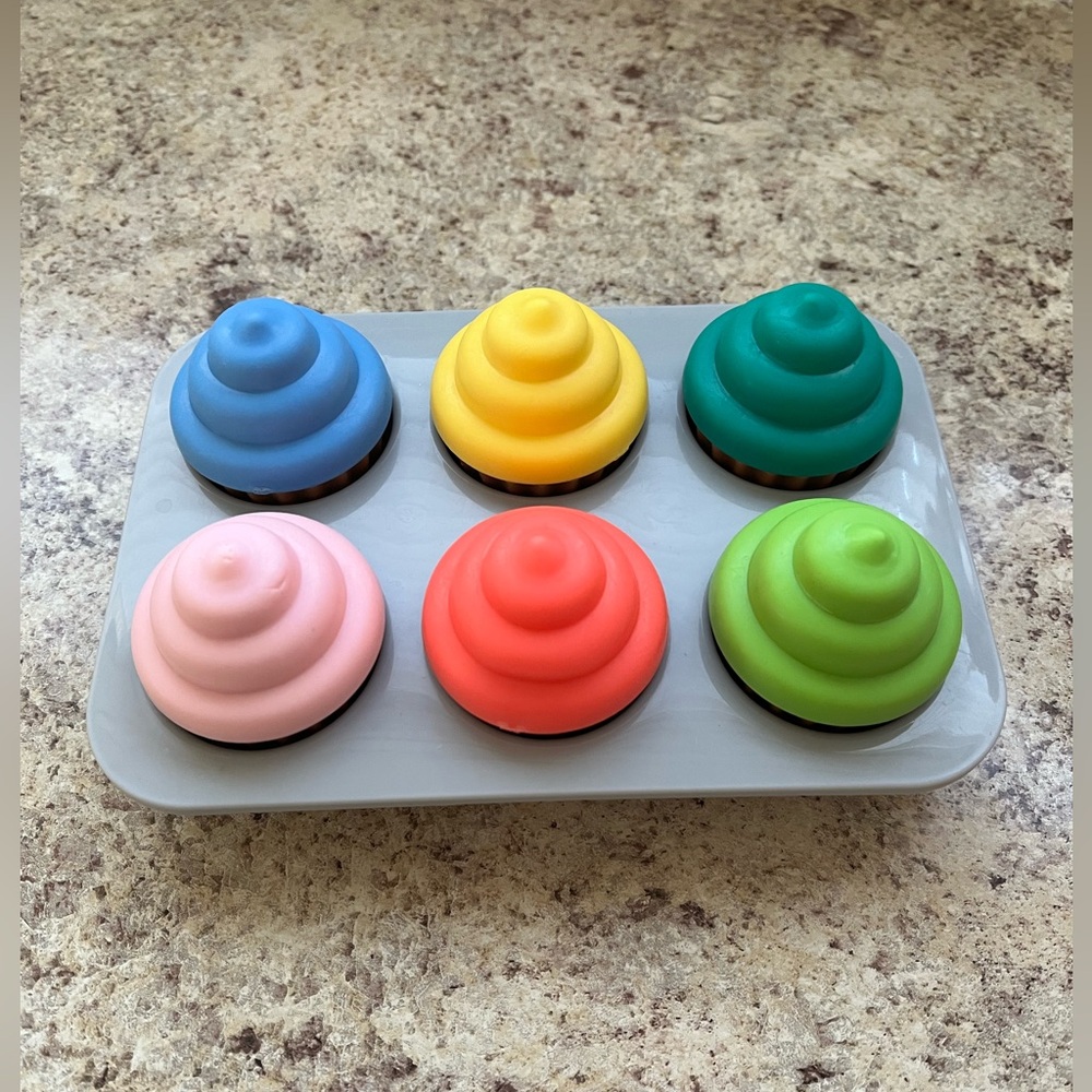 Colorful Shape Sorting Cupcakes